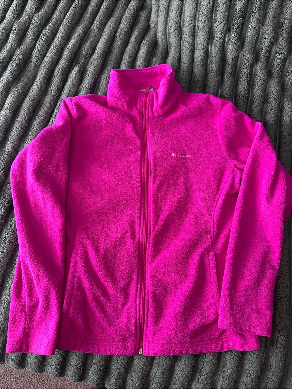 Columbia Women's Hot Pink Fleece Zip-Up Jacket